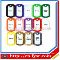 silicone metal printing dog tag for promotional